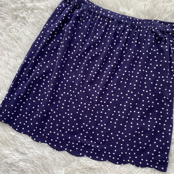 Market & Spruce • NWT Kali Scalloped Knit Polka Dot Mini Skirt Size Large - Picture 12 of 15